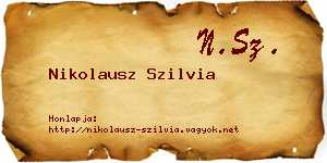 Nikolausz Szilvia névjegykártya