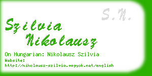 szilvia nikolausz business card